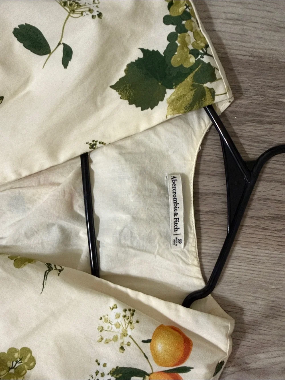 Abercrombie & Fitch Cream Fruit-Print Twist Maxi Dress